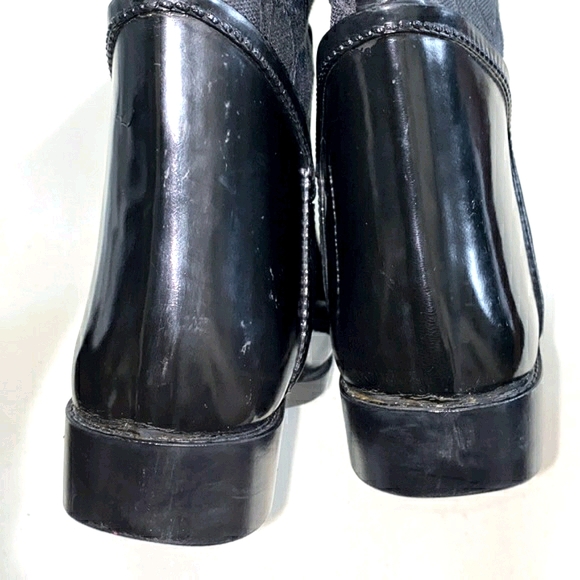 COACH TRISTEE BLACK RAIN BOOTS SZ 8 B - Picture 7 of 13